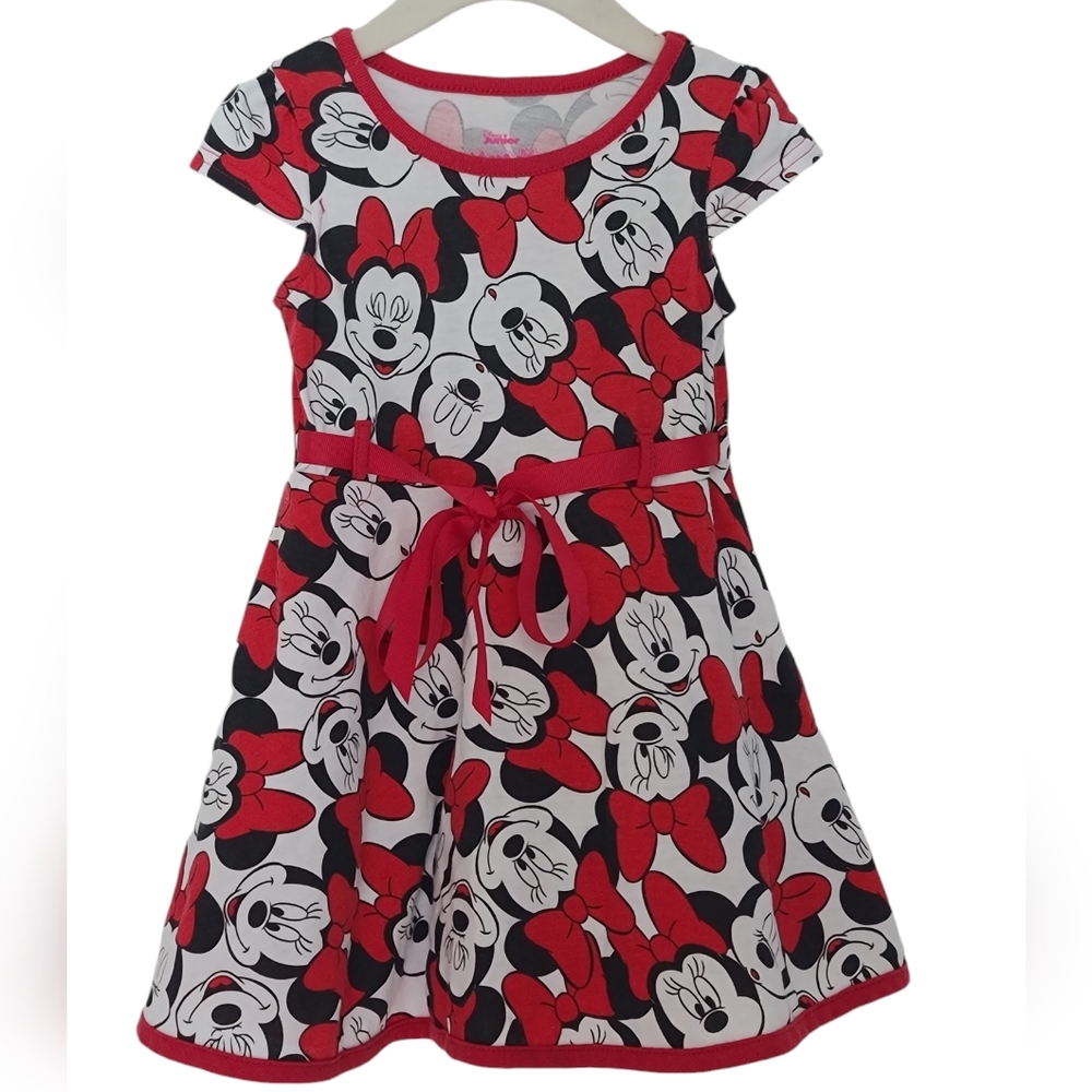 Disney Junior Minnie Dress Red White Toddler Girls Size 2T Kids